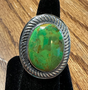 Gaspeite Sterling Silve Ring