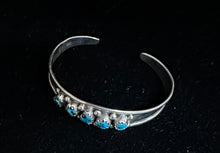 Load image into Gallery viewer, Turquoise sterling silver baby bracelet
