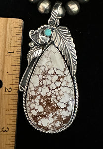 Wildhorse Jasper & Turquoise Sterling Silver Necklace Pendant