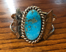 Load image into Gallery viewer, Kingman Turquoise Sterling Silver Cuff Bracelet
