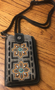 Montana West Embroidered Collection Phone Wallet/ Crossbody