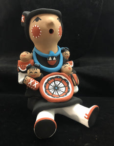 Storyteller Pottery Doll With Four Children