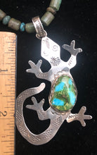 Load image into Gallery viewer, Sonoran Gold Turquoise Sterling Silver Lizard
