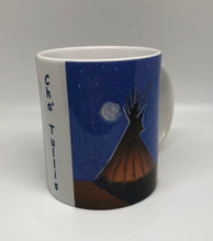 Load image into Gallery viewer, &quot;Big Moon Teepee&quot; ceramic art coffee mug
