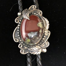 Load image into Gallery viewer, Bloodstone sterling silver bolo
