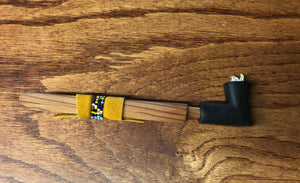 Black Elbow Pipe with beaded stem