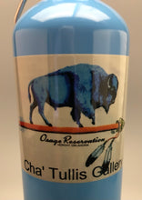 Load image into Gallery viewer, Osage Reservation aluminum water bottle with blue buffalo
