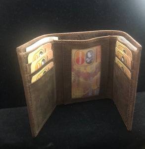 Buffalo Leather Tri-fold Wallet