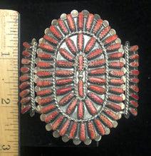 Load image into Gallery viewer, Red Coral Sterling Silver Squash Blossom Necklace Set