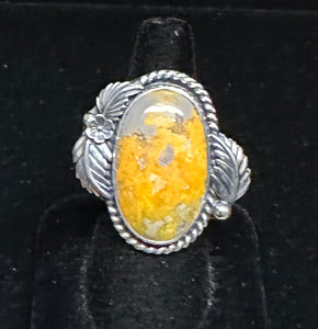 Bumble Bee Jasper Sterling Silver Ring