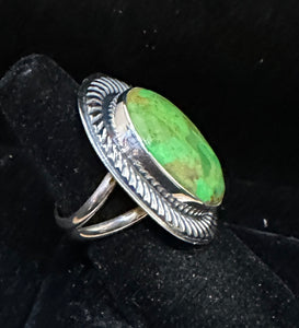 Gaspeite Sterling Silve Ring
