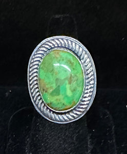 Gaspeite Sterling Silve Ring