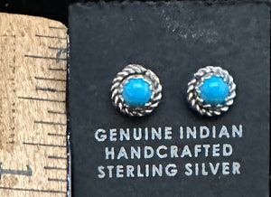 Turquoise Sterling Silver Stud Earrings