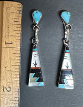 Load image into Gallery viewer, Multi Stone Sterling Silver Earrings
