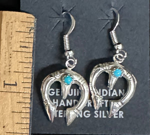 Turquoise Sterling Silver Nausea Earrings