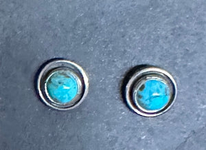 Turquoise Sterling Silver Stud Earrings