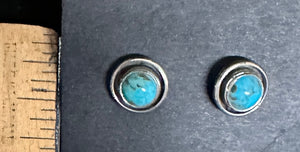 Turquoise Sterling Silver Stud Earrings