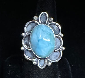 Larimar Sterling Silver Ring