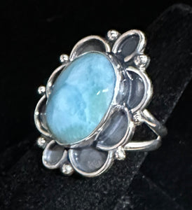 Larimar Sterling Silver Ring