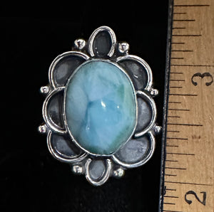 Larimar Sterling Silver Ring