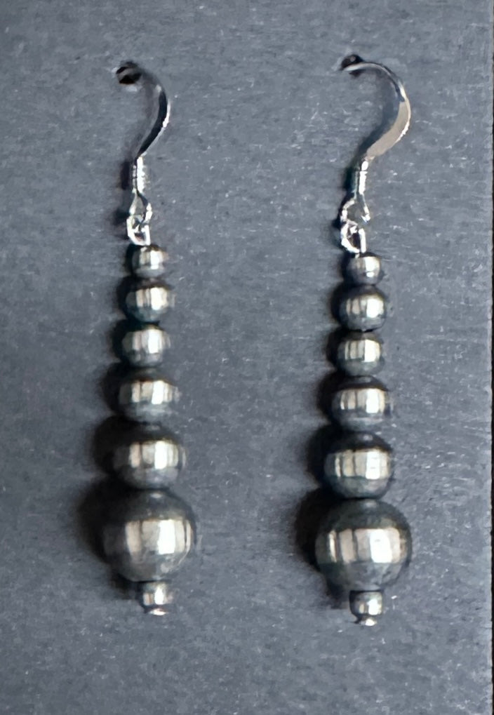 Navajo Pearl Sterling Silver Earrings