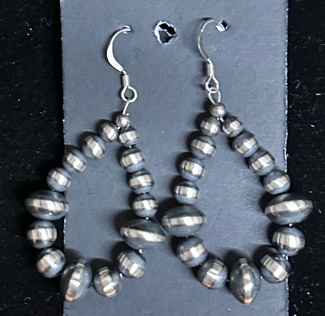 Navajo Pearls Sterling Silver Earrings