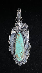 Turquoise Sterling Silver Necklace Pendant