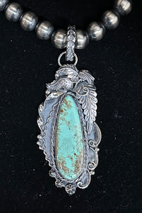 Turquoise Sterling Silver Necklace Pendant