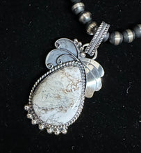 Load image into Gallery viewer, White Buffalo Turquoise Sterling Silver Necklace Pendant
