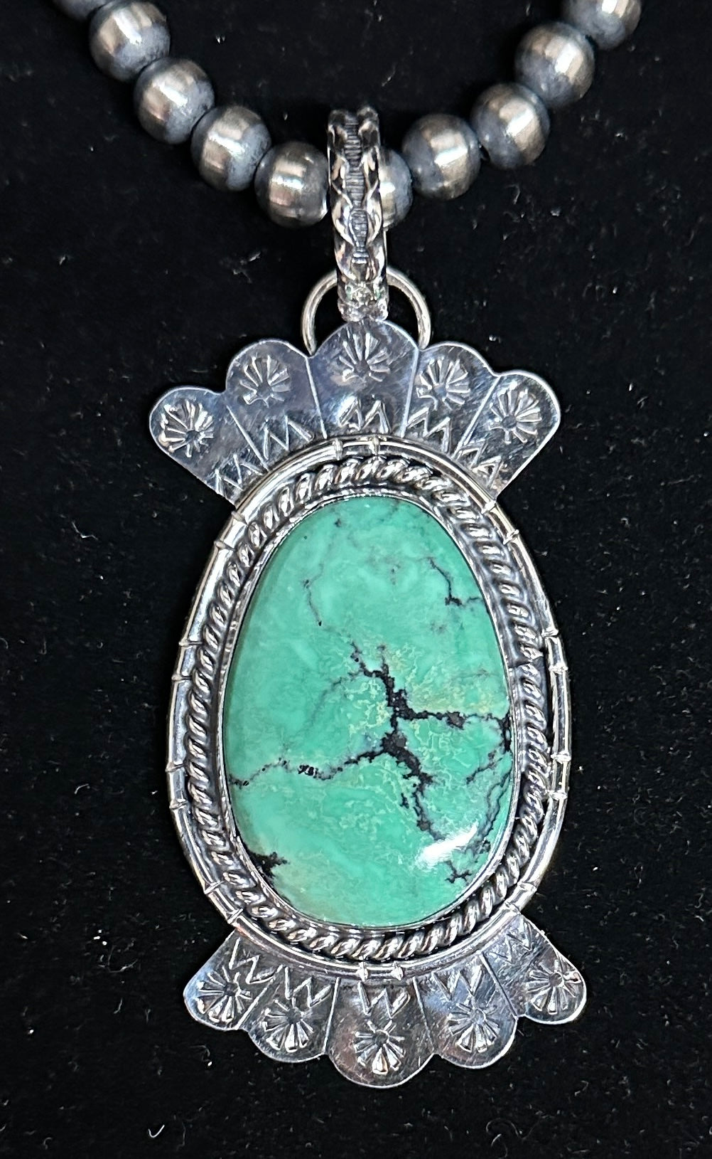 Turquoise Sterling Silver Necklace Pendant