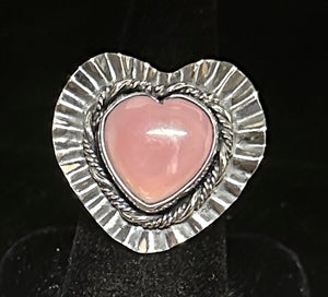 Pink Conch Shell Sterling Silver Ring