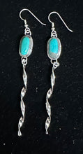 Load image into Gallery viewer, Turquoise Sterling Silver icicle Earrings
