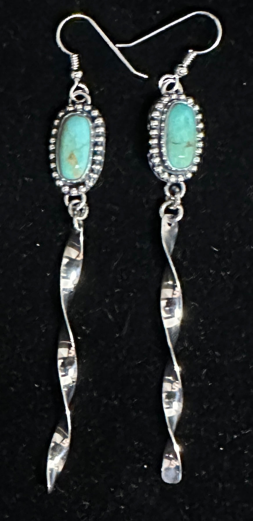 Turquoise Sterling Silver Icicle Earrings