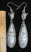 Load image into Gallery viewer, Maligano Jasper Sterling Silver Buffalo Earrings
