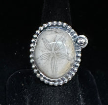 Load image into Gallery viewer, Petrified Sand Dollar Sterling Silver Ring
