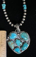 Load image into Gallery viewer, Turquoise Sterling Silver Heart Necklace
