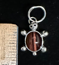 Load image into Gallery viewer, Red Tiger Eye Sterling Silver Turtle Necklace Pendant
