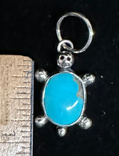 Load image into Gallery viewer, Turquoise Sterling Silver Turtle Necklace Pendant
