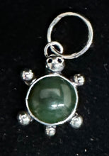 Load image into Gallery viewer, Jade Sterling Silver Turtle Necklace Pendant
