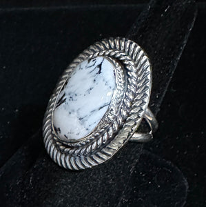 White Buffalo Turquoise Sterling Silver Ring