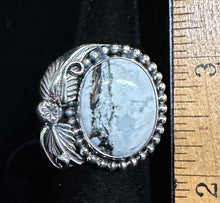 Load image into Gallery viewer, White Buffalo Turquoise Ring
