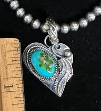 Load image into Gallery viewer, Sonoran Gold Turquoise Sterling Silver Heart Necklace Pendant
