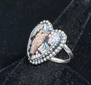 Snakeskin Jasper Sterling Silver Ring