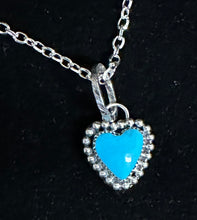 Load image into Gallery viewer, Turquoise Sterling Silver Heart Necklace Pendant
