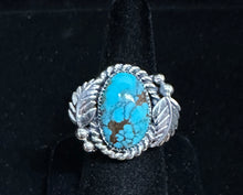 Load image into Gallery viewer, Turquoise With Matrix Sterling Silver Ring
