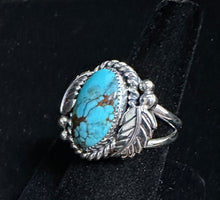 Load image into Gallery viewer, Turquoise With Matrix Sterling Silver Ring
