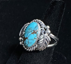 Turquoise With Matrix Sterling Silver Ring