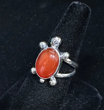 Load image into Gallery viewer, Carnelian Sterling Silver Turtle Ring
