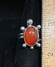 Load image into Gallery viewer, Carnelian Sterling Silver Turtle Ring
