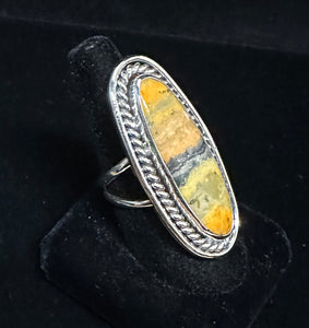 Bumblebee Jasper Sterling Silver Ring 1